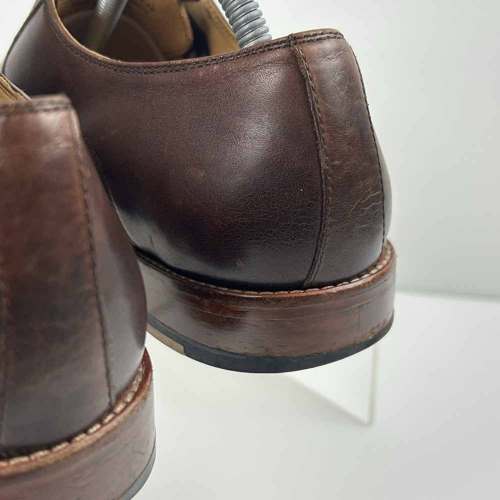 WARFIELD & GRAND Mens Size 10 Wingtip Brogue Oxford Dress Shoes Brown Leather - Picture 15 of 16